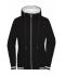 Dames Ladies' Club Sweat Jacket Zwart/wit 8577