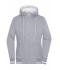 Dames Ladies' Club Sweat Jacket Heather grijs/wit 8577