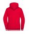Dames Ladies' Club Sweat Jacket Rood/wit 8577
