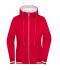 Dames Ladies' Club Sweat Jacket Rood/wit 8577
