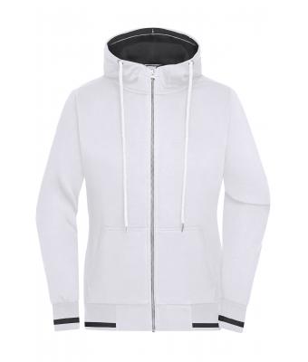 Dames Ladies' Club Sweat Jacket Wit/navy 8577