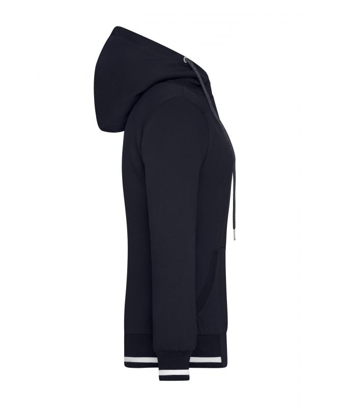 Femme Veste sweat-shirt femme Marine/blanc 8577