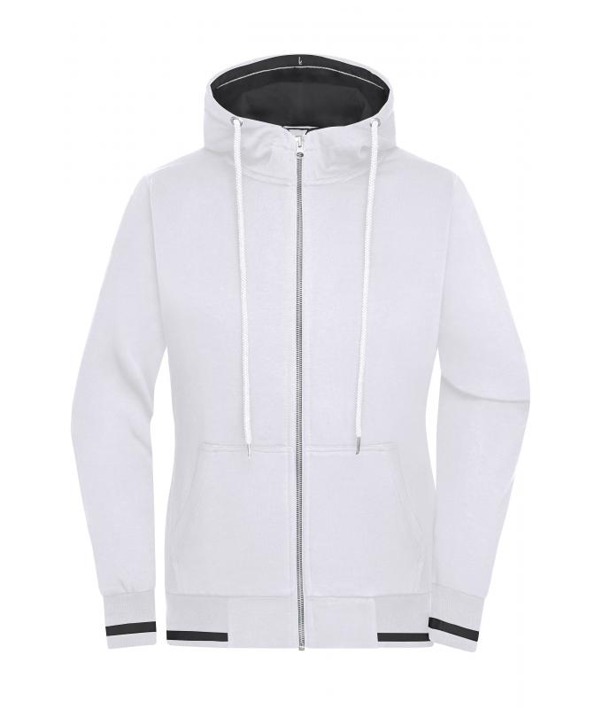 Femme Veste sweat-shirt femme Blanc/marine 8577