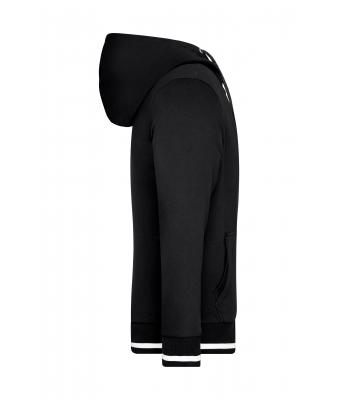 Herren Men's Club Sweat Jacket Black/white 8578