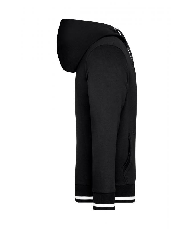 Herren Men's Club Sweat Jacket Black/white 8578