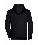 Herren Men's Club Sweat Jacket Black/white 8578