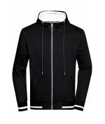 Herren Men's Club Sweat Jacket Black/white 8578