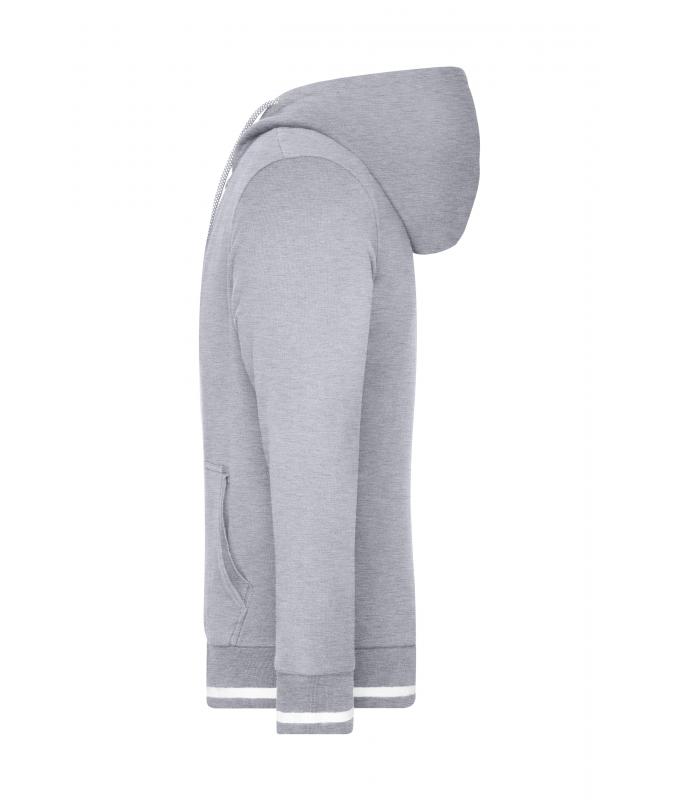 Herren Men's Club Sweat Jacket Grey-heather/white 8578