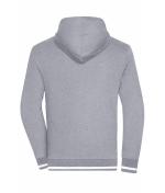 Herren Men's Club Sweat Jacket Grey-heather/white 8578