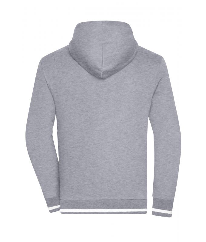 Herren Men's Club Sweat Jacket Grey-heather/white 8578