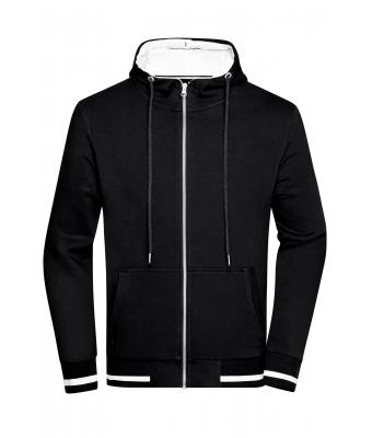 Homme Veste sweat-shirt homme Noir/blanc 8578