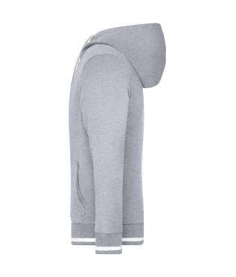 Homme Veste sweat-shirt homme Gris-chiné/blanc 8578