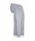 Homme Veste sweat-shirt homme Gris-chiné/blanc 8578