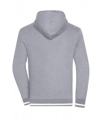 Homme Veste sweat-shirt homme Gris-chiné/blanc 8578