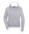 Damen Ladies' Club Hoody Grey-heather/white 8579