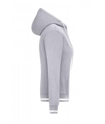 Ladies Ladies' Club Hoody Grey-heather/white 8579