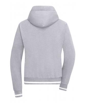 Ladies Ladies' Club Hoody Grey-heather/white 8579