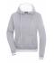Ladies Ladies' Club Hoody Grey-heather/white 8579