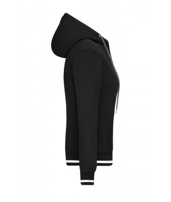 Dames Ladies' Club Hoody Zwart/wit 8579