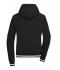 Dames Ladies' Club Hoody Zwart/wit 8579