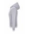Dames Ladies' Club Hoody Heather grijs/wit 8579