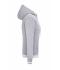 Dames Ladies' Club Hoody Heather grijs/wit 8579