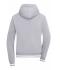 Dames Ladies' Club Hoody Heather grijs/wit 8579