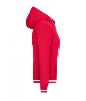 Dames Ladies' Club Hoody Rood/wit 8579