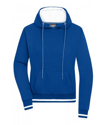 Dames Ladies' Club Hoody Royal/wit 8579