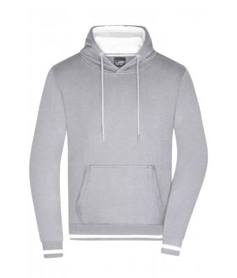 Herren Men's Club Hoody Grey-heather/white 8580