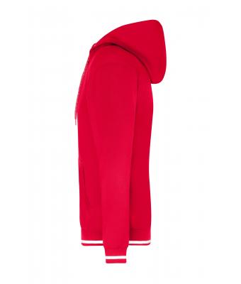 Homme Sweat-shirt tendance homme Rouge/blanc 8580