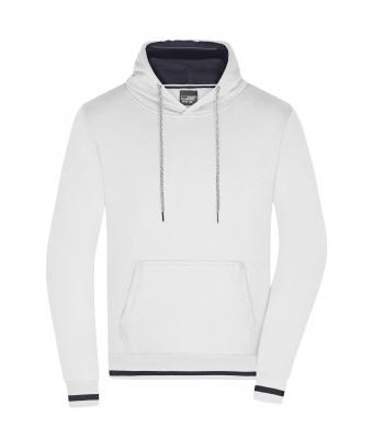 Homme Sweat-shirt tendance homme Blanc/marine 8580