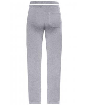 Damen Ladies' Jog-Pants Grey-heather/white 8581