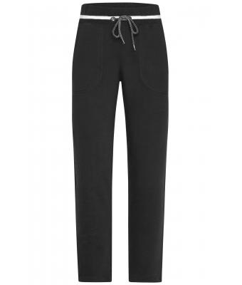 Damen Ladies' Jog-Pants Black/white 8581