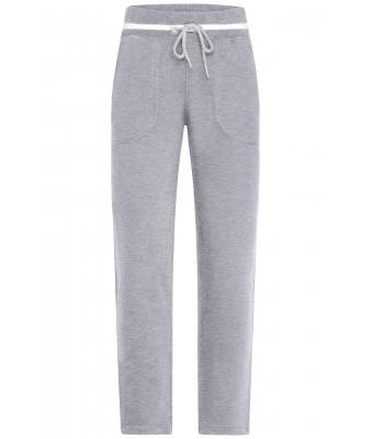 Dames Ladies' Jog-Pants Heather grijs/wit 8581