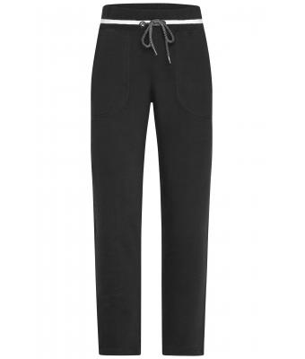 Dames Ladies' Jog-Pants Zwart/wit 8581