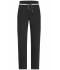 Dames Ladies' Jog-Pants Zwart/wit 8581