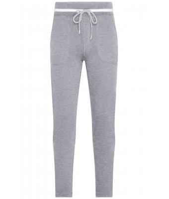 Men Men's Jog-Pants Grey-heather/white 8582