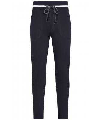 Heren Men's Jog-Pants Navy/wit 8582