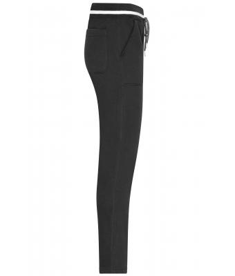 Heren Men's Jog-Pants Zwart/wit 8582