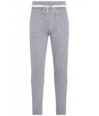 Heren Men's Jog-Pants Heather grijs/wit 8582