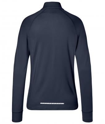 Dames Ladies' Sports  Shirt Halfzip Navy 8598