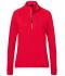 Dames Ladies' Sports  Shirt Halfzip Rood 8598