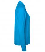 Damen Ladies' Sports Shirt Half-Zip Bright-blue 8598