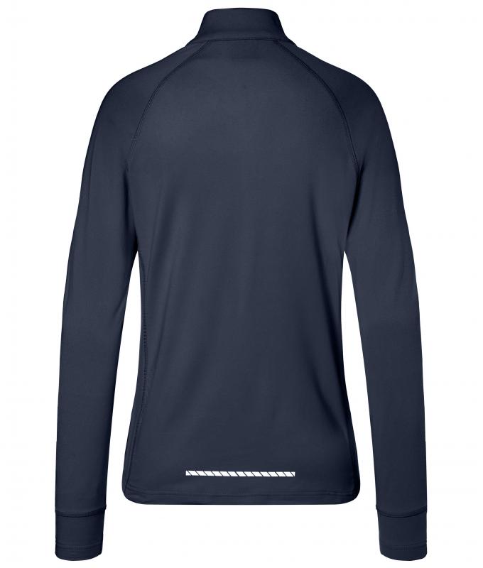 Damen Ladies' Sports Shirt Half-Zip Navy 8598
