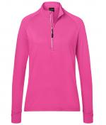 Damen Ladies' Sports Shirt Half-Zip Pink 8598