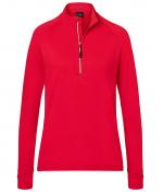 Damen Ladies' Sports Shirt Half-Zip Red 8598