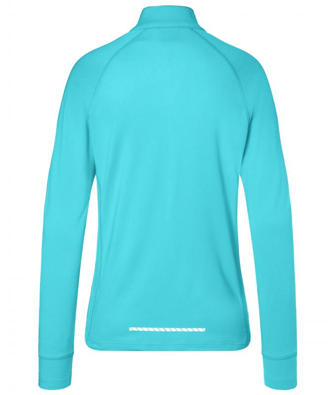 Damen Ladies' Sports Shirt Half-Zip Turquoise 8598