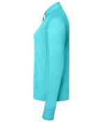 Damen Ladies' Sports Shirt Half-Zip Turquoise 8598