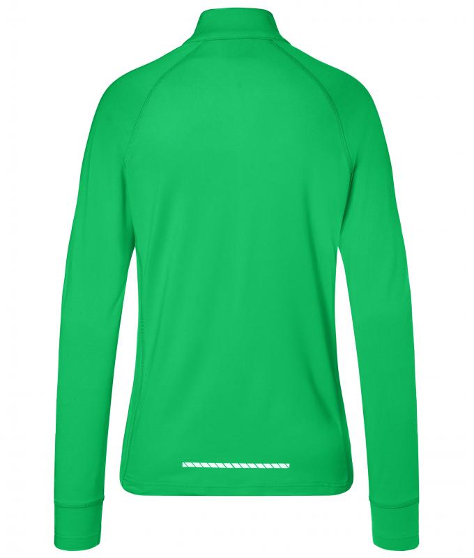 Damen Ladies' Sports Shirt Half-Zip Fern-green 8598